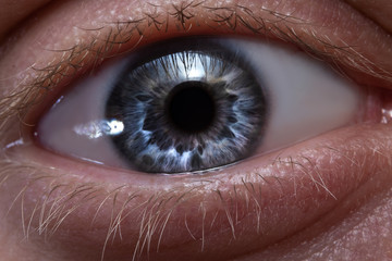 Close Up Of A Man Eyes, macro