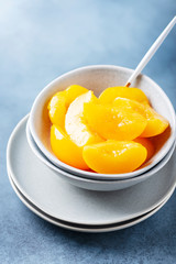 Sweet canned peaches