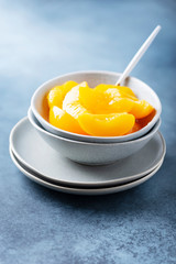 Sweet canned peaches