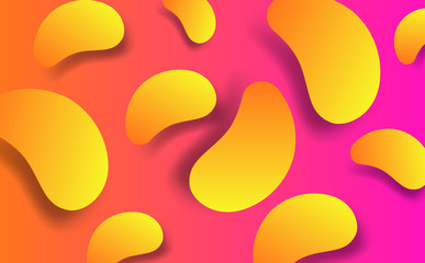 Colorful geometric background pattern. Fluid shapes composition with trendy gradients. Eps10 vector.