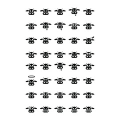 Naklejka premium Cow Emoji Glyph