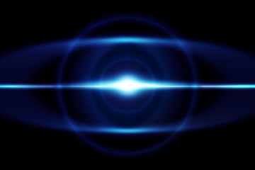 輝く放射光のレンズフレアのアブストラクトグラフィックス