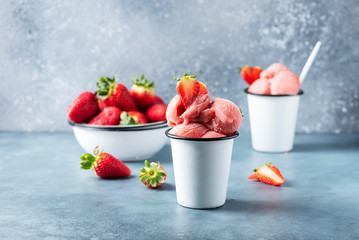 Summer strawberry ice cream