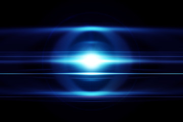 輝く放射光のレンズフレアのアブストラクトグラフィックス