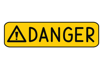 Caution, danger and warning signs. Simple vector illustration.