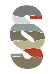 Paragraph symbol, ripped paper
Illustration of Paragraph symbol with torn paper. Concept symbolizing a complicated law system. Vector available.