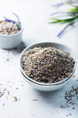 Dried lavender flowers