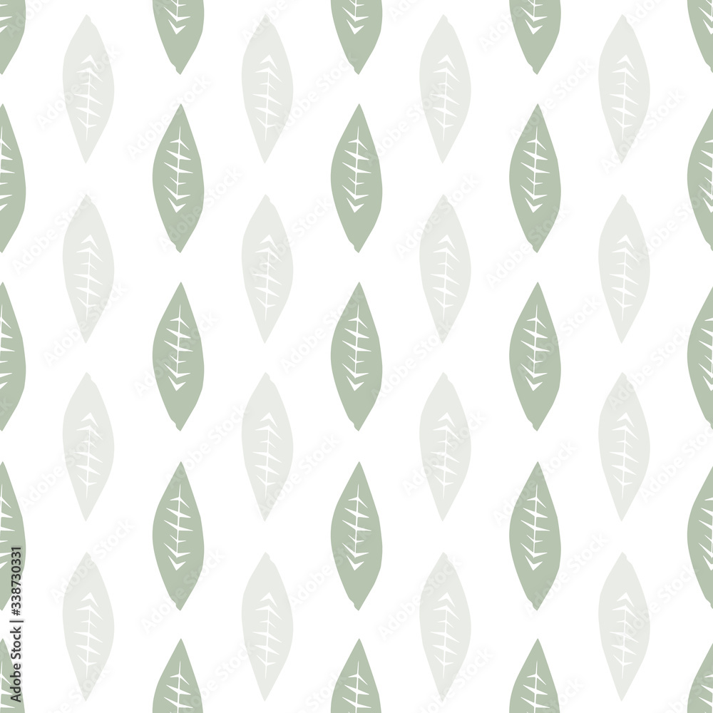 Poster retro color cut out leaf repeat pattern print background design