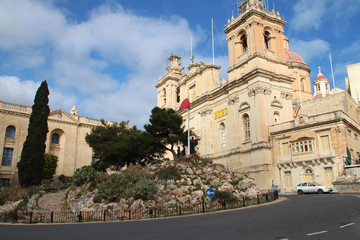 Fototapeta na wymiar st laurent church in vittoriosa in malta