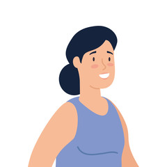 woman with outfit gym isolated icon vector illustration design