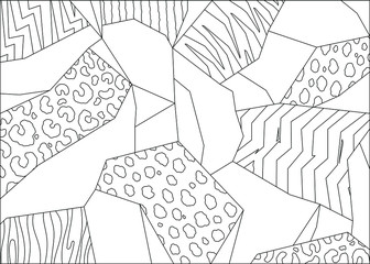 Abstract animal print background. Hand drawn vector illustration pattern. For fashion, textile, web, print, surface design