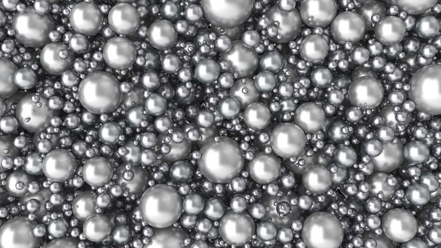 Abstract Metallic Spheres Background © RGBA