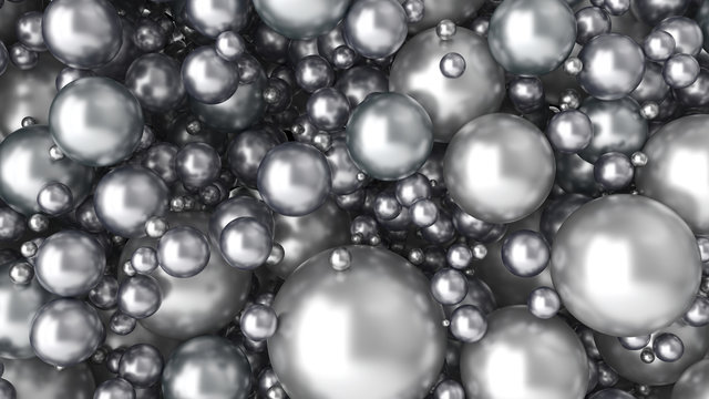 Abstract Metallic Spheres Background
