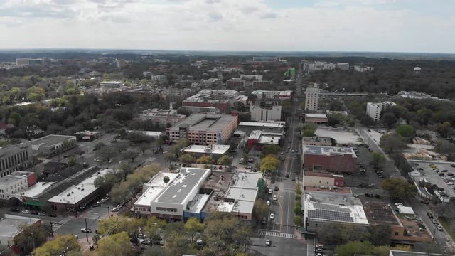Aerial View of Downtown Gainesville With University of Florida in Distance