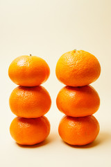 oranges on a white background