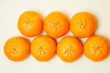 oranges on white background