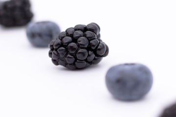 Blackberry blueberry wild berries healthy food