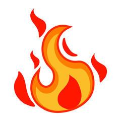 Cartoon design template of fire flame for art work design component material or advertisement and news.