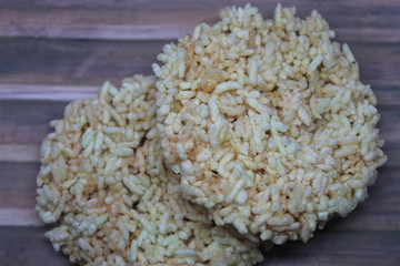 Rangginang is a kind of Indonesian thick rice cracker