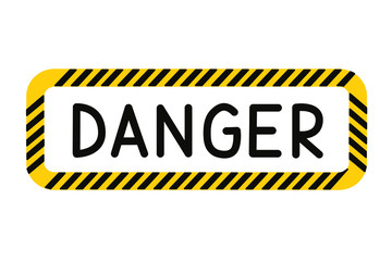 Caution, danger and warning signs. Simple vector illustration.
