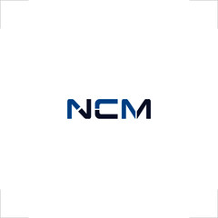  initial N C M letter logo connected design