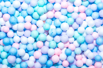 Colored foam beads