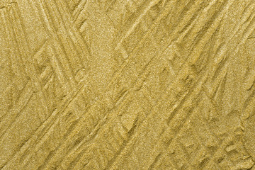 Detailed texture of glittering golden dust surface. Golden Shiny Wallpaper , Perfect for Christmas, New Year or any other Holidays Background. Golden fine powder