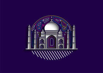 Taj Mahal Hand Drawn, India Agra