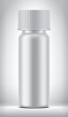 Bottle on background. Matt surface, non-transparent version. 