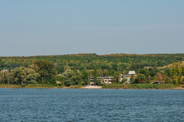 Pond. Ecological concept. Summertime