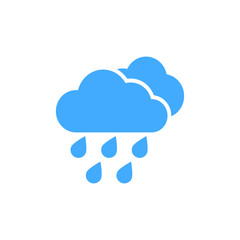 Rain icon in trendy flat style isolated on grey background. Cloud rain symbol for your web site design, logo, app, UI. Modern forecast storm sign.