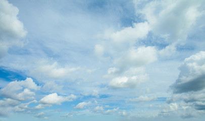 Fluffy Clouds In Blue Sky. Background From Clouds.