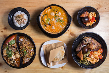 Assorted Chinese dishes.