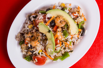 Rice with seafoods