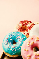 Assortment of glazed donuts