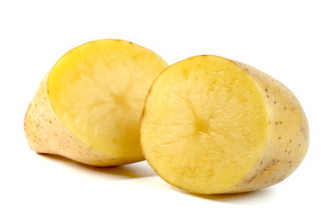 potatoes isolated on white background