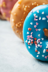 Assortment of glazed donuts