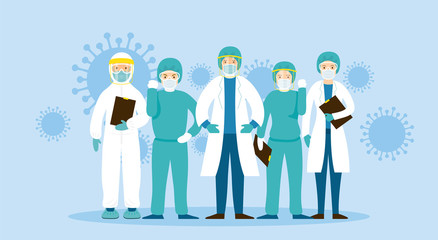 Doctors and Nurses Fight Against Covid-19, Coronavirus Disease, Healthcare and Medical