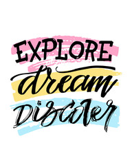 Motivation quote - hand drawn doodle lettering postcard about lifestyle. Vector illustration for t-shirt design, poster, invitation.