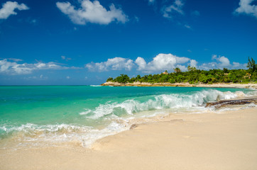Plage de rêve en mer Caraïbe