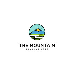 Creative Illustration Simple Mountain Logo Design Vector