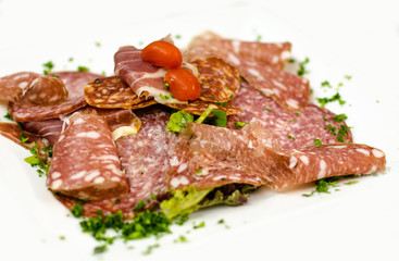 Assiette de charcuterie italienne