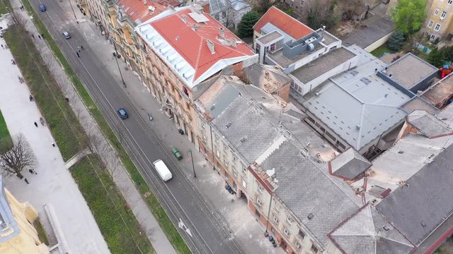 Zagreb Earthquake during COVID19 Corona Virus - Aerial footage
