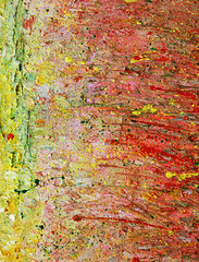 Texture strokes, stains and splashes on canvas. Abstract oil painting.