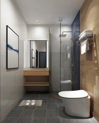 3D rendering of a Bathroom interior