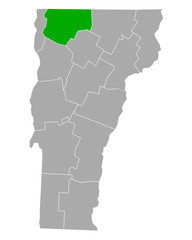 Karte von Franklin in Vermont