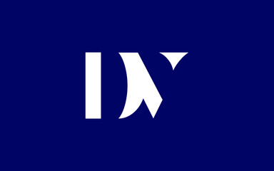 DV or VD and D or V Uppercase Letter Initial Logo Design, Vector Template