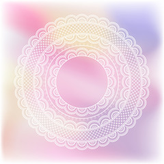 Blurred pastel background with decorative pattern in ethnic oriental style on for greeting card, invitation or announcement