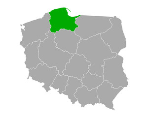 Karte von Pomorskie in Polen