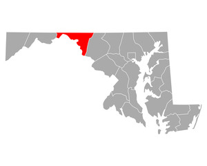 Karte von Washington in Maryland